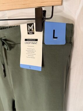 Member's Mark Womens Olive Green Sandwash Crop Pant - Large